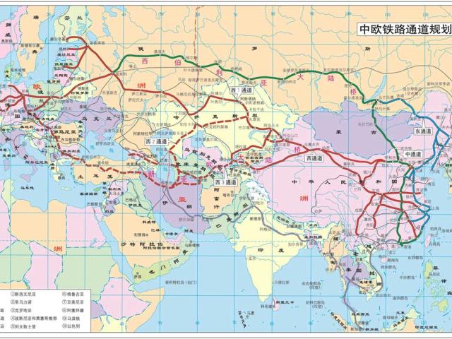 中欧铁路规划图