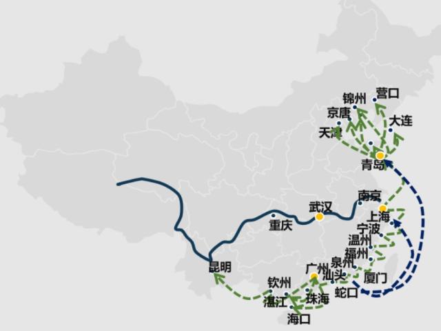 国内海运航线图