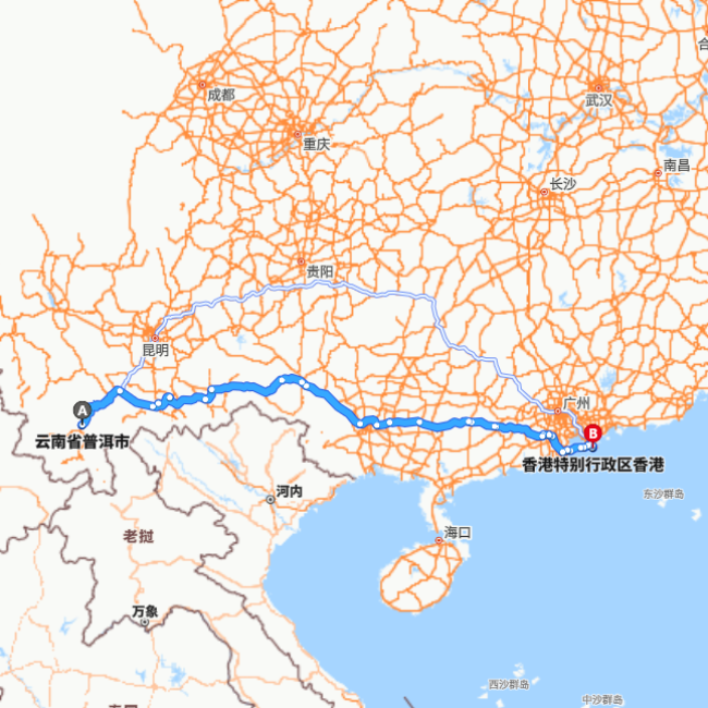 普洱-香港