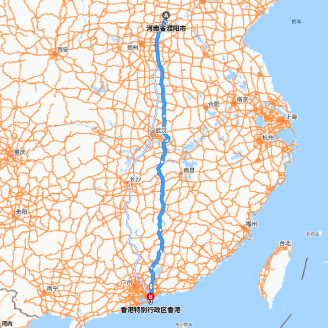 濮阳-香港