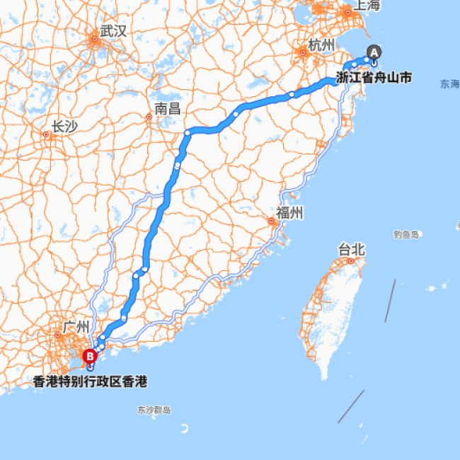 舟山-香港