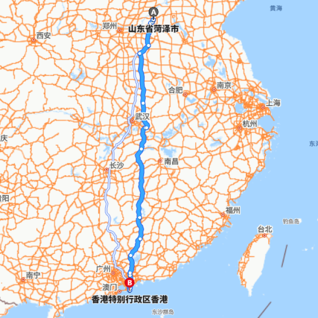 菏泽-香港