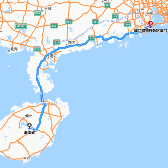 海南-澳门