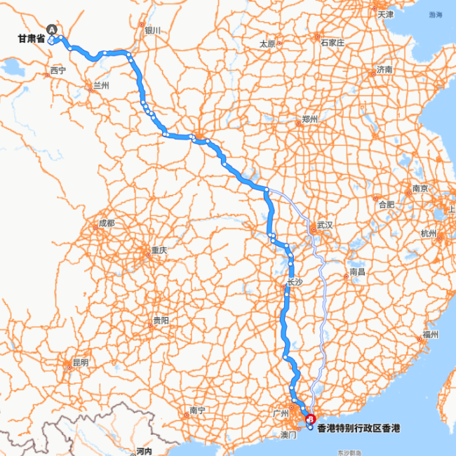 甘肃-香港